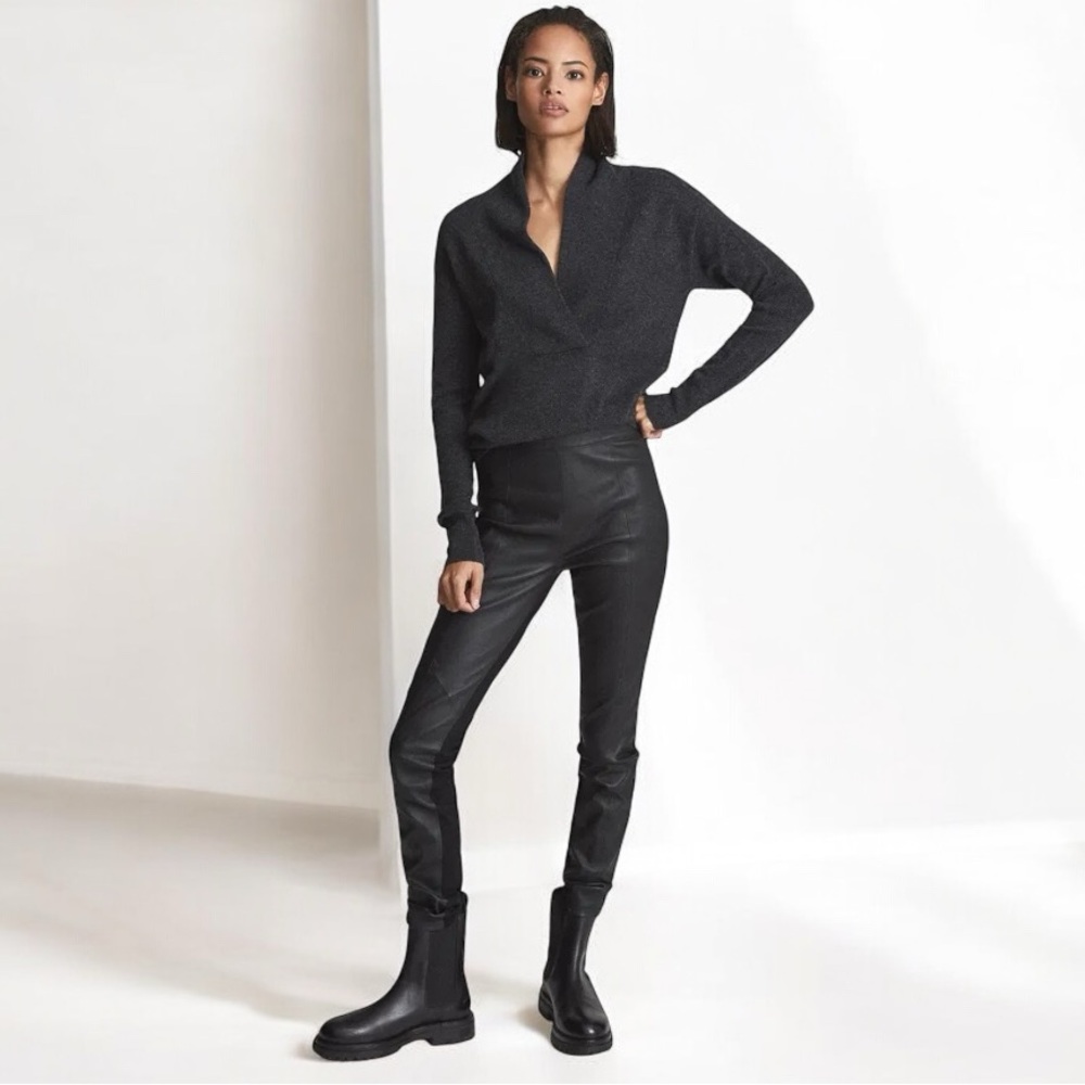 Reiss Lambskin Leggings